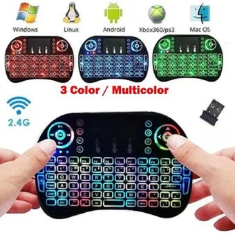 Mini Teclado Inalámbrico Touchpad Iluminado Smart Tv Xbox Pc, Moda de  Mujer