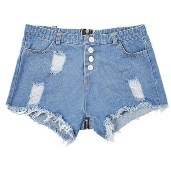 shorts rasgados mujer