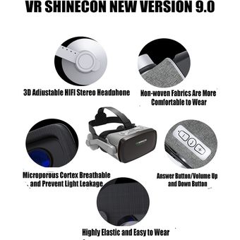 controlador Gafas 3DVR de realidad virtual de novena generación 