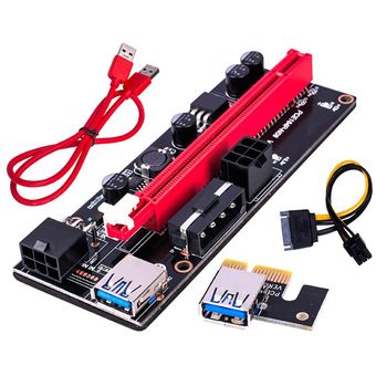 USB 3.0 PCIE cable de extensión Riser Ver 009S expreso 16X 6 cable de ali ación Pin 