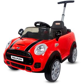 Carro Montable Niños Push Car Minicooper Rojo Sonidos