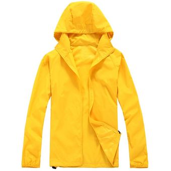 Chaquetas de secado rápido para hombre y mujer,abrigos impe #Yellow 