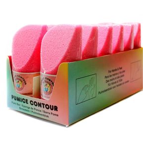 Caja 12 esponjas pómez mano uñas y pies rosa Mr. Pumice CVL