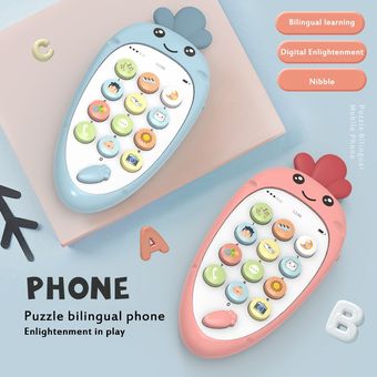 música juguetes educativos para la primera infancia Juguetes De Teléfono electrónico para bebé juguetes de teléfono de simulación multifunción mordedor 