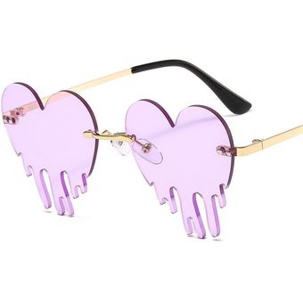 Gafas de sol sin marco Heart gafas de sol rosadas en formamujer 