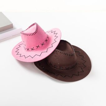 Sombrero de cuero artificial con visera ancha para hombre y mujer  s 
