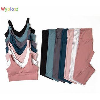Conjunto de 2 piezas de gimnasio ropa de entrenamiento para mujeres de punt 