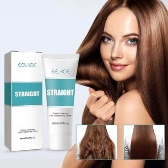 Crema alisadora de cabello, nueva crema para alisar el cabello con  proteínas, crema alisadora de cabello sedoso y brillante, productos para el  cabello