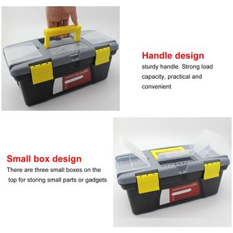 Caja de herramientas de hardware del hogar multifunción reparación de coches Caja de herramientas Caja de almacenamiento-multicolor-Pequeño 