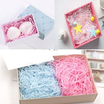 Caja de regalo de confeti de papel arrugado y triturado multicolor, 
