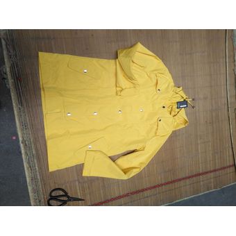 A prueba de lluvia Casual botón de capa impermeable de manga larga con capucha de color sólido chaqueta 