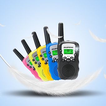 Rango 2 piezas de mini hijos de walkie talkie de largo portátil Talkie Walkie juguete 