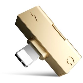 Yaomaisi Q09 4 En 1 8 Pin 24a Escucha Llamar A Convertidor De Audio Auricular Adaptador Para Iphone X Iphone 8 Y 7 Iphone 8 Plus Y 7 Plus Oro