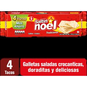 Galleta SALTIN NOEL Rojo Taco. X4  354g