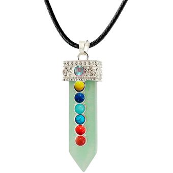 Collar Cuarzo 7 Chakras Jade Dayoshop Collar Cuarzo 7 Chakras Jade Dayoshop