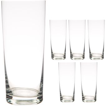 Set 6 Vasos de Vidrio 500ml Brando