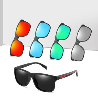 Zxwlyxgx Square Sunglasses Men Polarized Sun Glasses Retro 