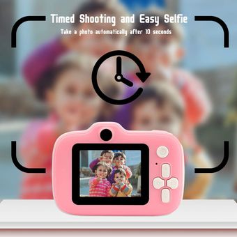 Cámara digital infantil de 2.0 pulgadas, pantalla dual de 20MP, videocámara  de 1080P, contra golpes, de dibujos animados, para autofotos, cámara de
