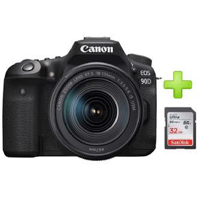 Camara Canon Eos 90d Lente 18-135mm Is Usm  32GB - Negro