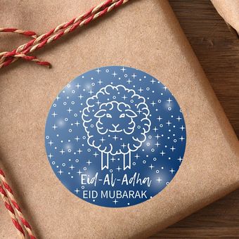 Etiquetas adhesivas de Eid Al Adha para fiestas decoraciones de Eid 