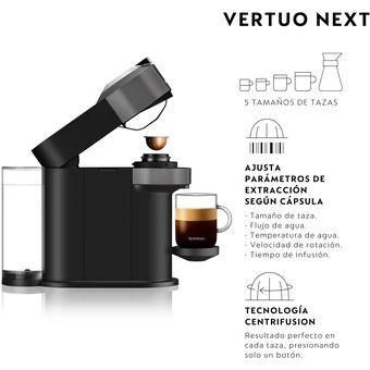 KRUPS Vertuo Next Gris / Cafetera de cápsulas Nespresso Vertuo 