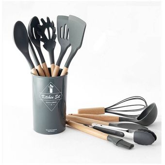 Set Cucharones Utensilios Cocina De Silicona