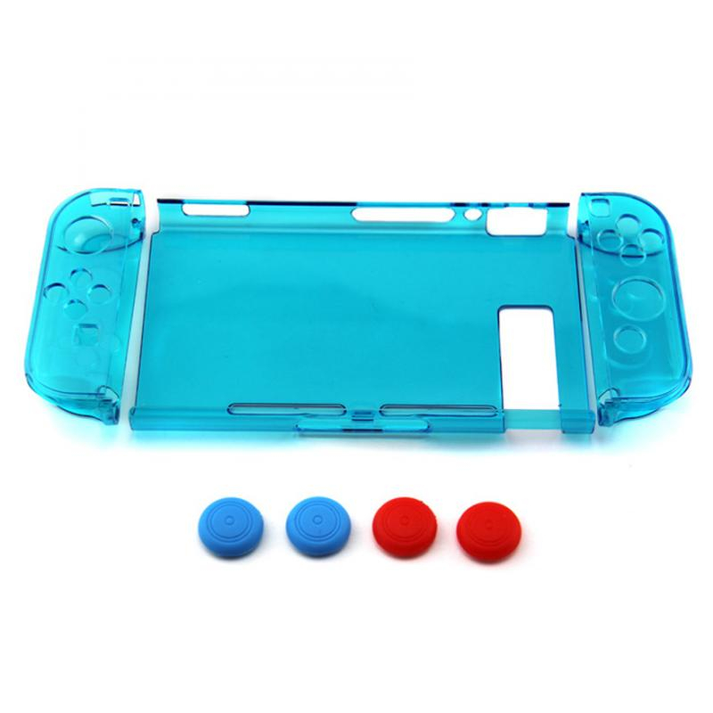 Nintendo Switch Funda Acrílico + Mica + Grips - Azul