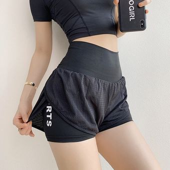 MOCOLY Pantalón corto Short Deportivo Mujer Deporte Pantalones cortos para mujer para Yoga Fitness Entrenamiento Athletic Gym 
