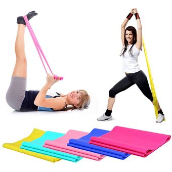 1.2m elástico Yoga Pilates goma estiramiento del ejercicio del brazal pata trasera de fitness 
