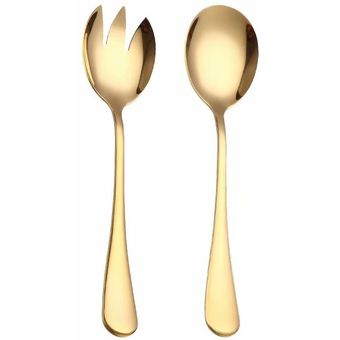 tenedor cuchara para ensalada Vajilla dorada de 4 colores cuchara 