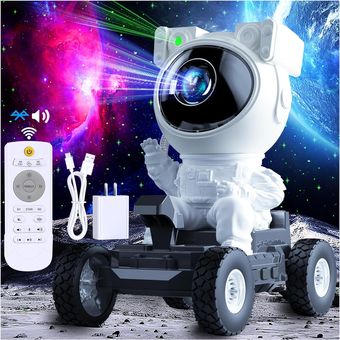 Proyector astronauta de galaxia, luz de pojector de estrellas con control  remoto y temporizador, luz nocturna estrellada para niños, proyector
