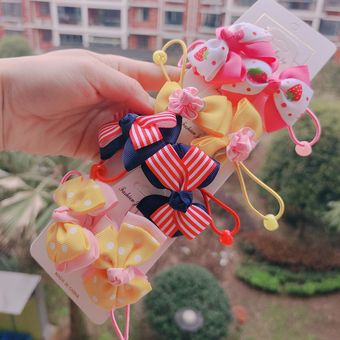 diademas accesorios para el pelo regalo 1 Juego de cintas elásticas de goma con dibujos de princesas Kawaii para niñas 