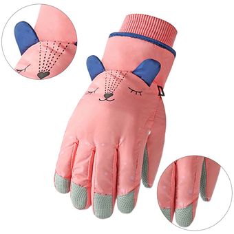 Invierno frío guantes resistentes niños de interior y guantes al aire libre durante 6-12 años de 