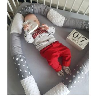 recién llegado barandilla para dormir lavable y extraíble ropa de cama de bebé con costuras paragolpes para bebés 