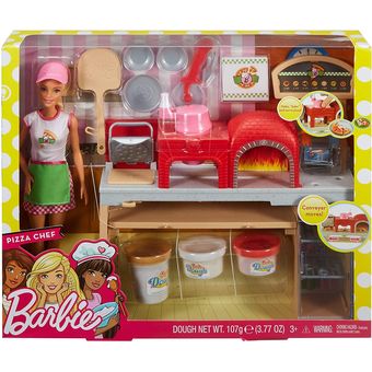 Barbie Pizza Chef Muñeca Y Playset Rubia  Diversión De Pizza 
