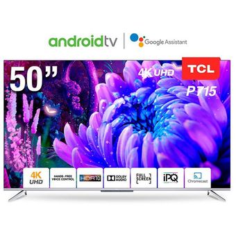 Televisor TCL SMART 50 4K Android TV, Control de voz, Chromecast