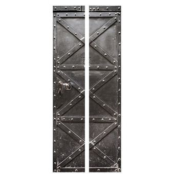Puerta de hierro engomada del PVC auto adhesivo impermeable de la puerta del refrigerador habitación cubierta del papel pintado de la etiqueta-Not Specified 