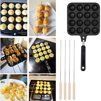 Takoyaki Grill Pan Placa antiadherente para cocinar Bandeja de moldes para hornear Comida japonesa 