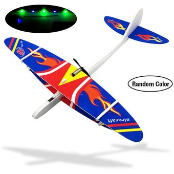 Avión eléctrico de lanzamiento manual iluminado modelo de avión eléct 