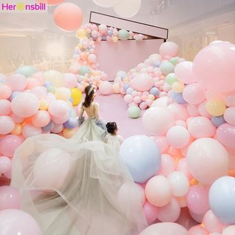 20 piezas globo de color macarrón bebé ducha decoraciones de mesa de boda despe 