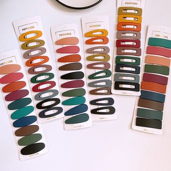 De pasadores de gota de agua geométricos de Color morandy Simple Vintage para niña y niña accesorios para el cabello 10 Uds 