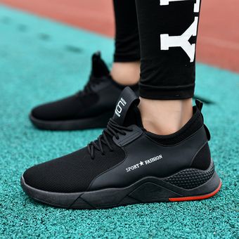 Negro Zapatillas urbanas de moda deportiva para hombre 