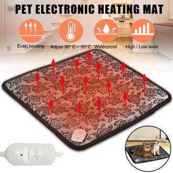 Impermeable mascota perro gato calentador de calefacción eléctrico almohadilla de calentamiento estera manta de cama 45x43 