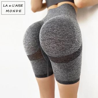#watermelon Pantalones cortos deportivos para mujer,sin costuras,con cintura de realce,para Fitnes 