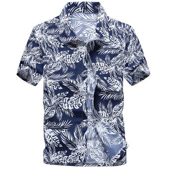 #76 Coconut tree gree Remera Hawaiana a la moda para Hombre,camiset 