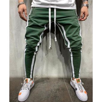 Pantalones Deportivos De Algodon Para Hombre Pantalones Deportivos Elasticos Informales Para Hombre Pantalones Estrechos Deporte Para Hombre Pantalones Jogger Wot Green Linio Peru Ge5fa13cn61lpe