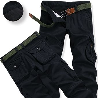 no belt Pantalones militares tácticos de invierno para hombre multibolsillos Cargo de algodón #armygreen D talla grande XYX Pantalón Cargo grueso y cálido a la moda holgado 