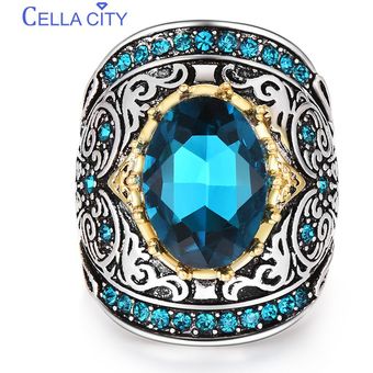 Collacity Silver 925 Joyería En Fiesta Anillo De Aguamarina Collacity Silver 925 Joyería En Fiesta Anillo De Aguamarina