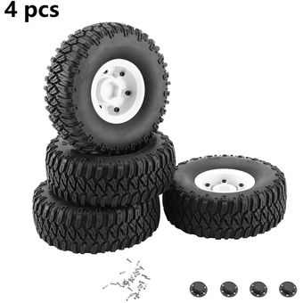 4pcs 1.55 Beadlock plástico rueda llantas llantas AX-2020BK para piezas de coche de RC Crawler 