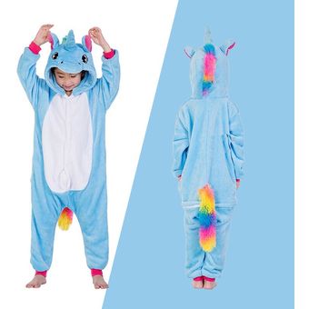 Niñas Ropa jirafa unicornio pijama con Animal de dibujos animados Rosa Licorne mono durmientes Halloween traje-L038 